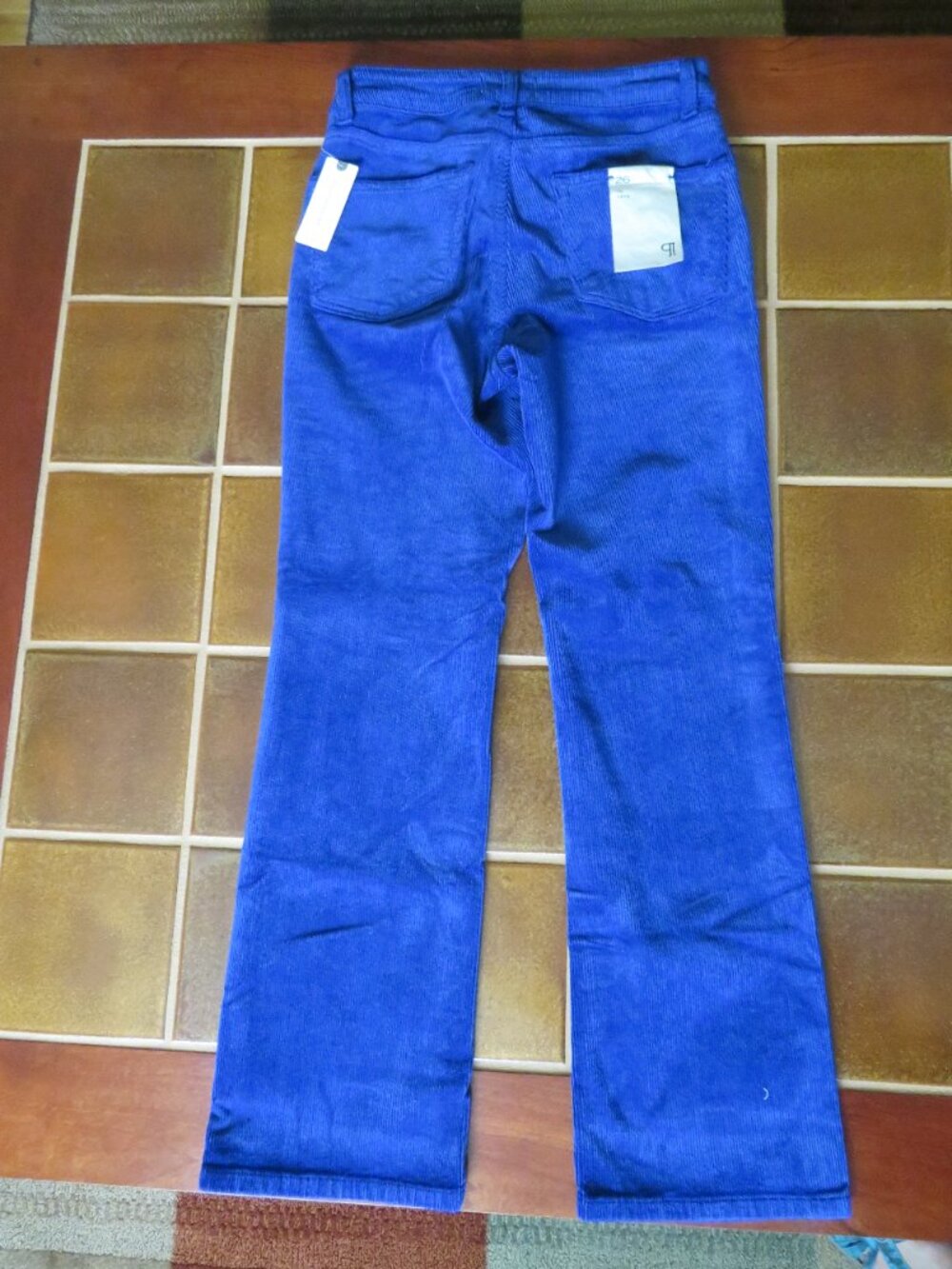Pilcro Blue The Yaya Mid-Rise Corduroy Crop Flare Jeans Size 26 New with Tags NW - Picture 10 of 11